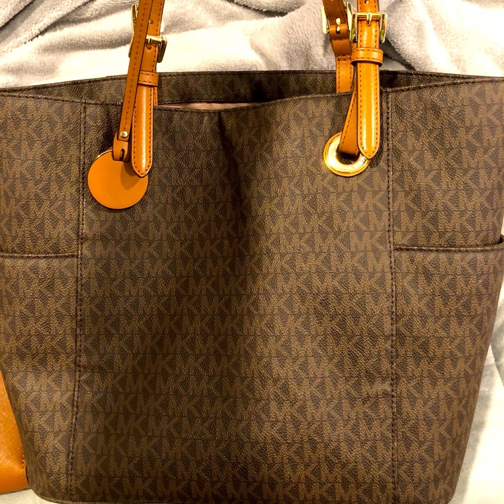 Authentic Michael Kors Tote Bag BROWN/TAN